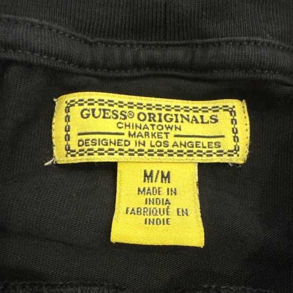 Guess Chinatown Market Shirt Mens M Black Cotton Question Mark Smiley Streetwear - Picture 3 of 9